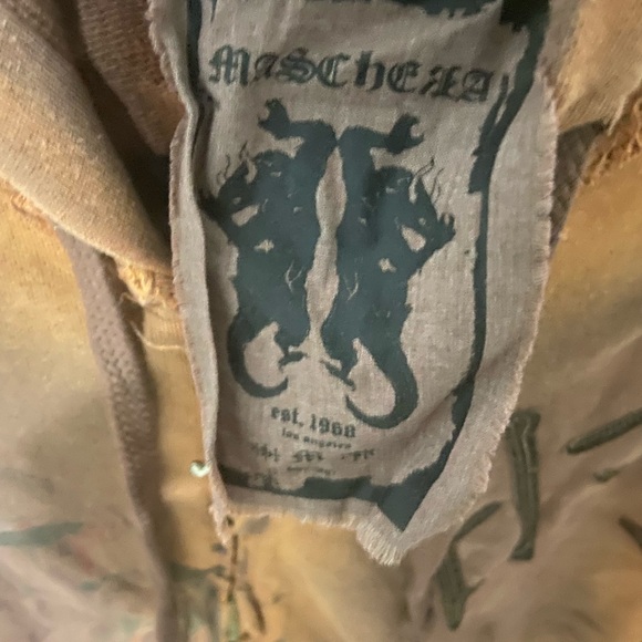 Vintage Maschera Graphic Samurai Orange Hoodie - Picture 6 of 6